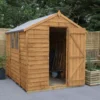 Forest Garden 8x6 Apex Dip Treated Overlap Wooden Shed With Floor (Base Included) - Assembly Service Included -Outdoor Garden Shop forest garden 8x6 apex dip treated overlap wooden shed with floor base included assembly service included5013053177471 01i bq