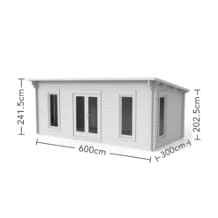 Forest Garden Arley 6x3 Toughened Glass Pent Loglap Solid Wood Cabin With Double Door - Assembly Service Included -Outdoor Garden Shop forest garden arley 6x3 toughened glass pent loglap solid wood cabin with double door assembly service included5013053181867 01t bq