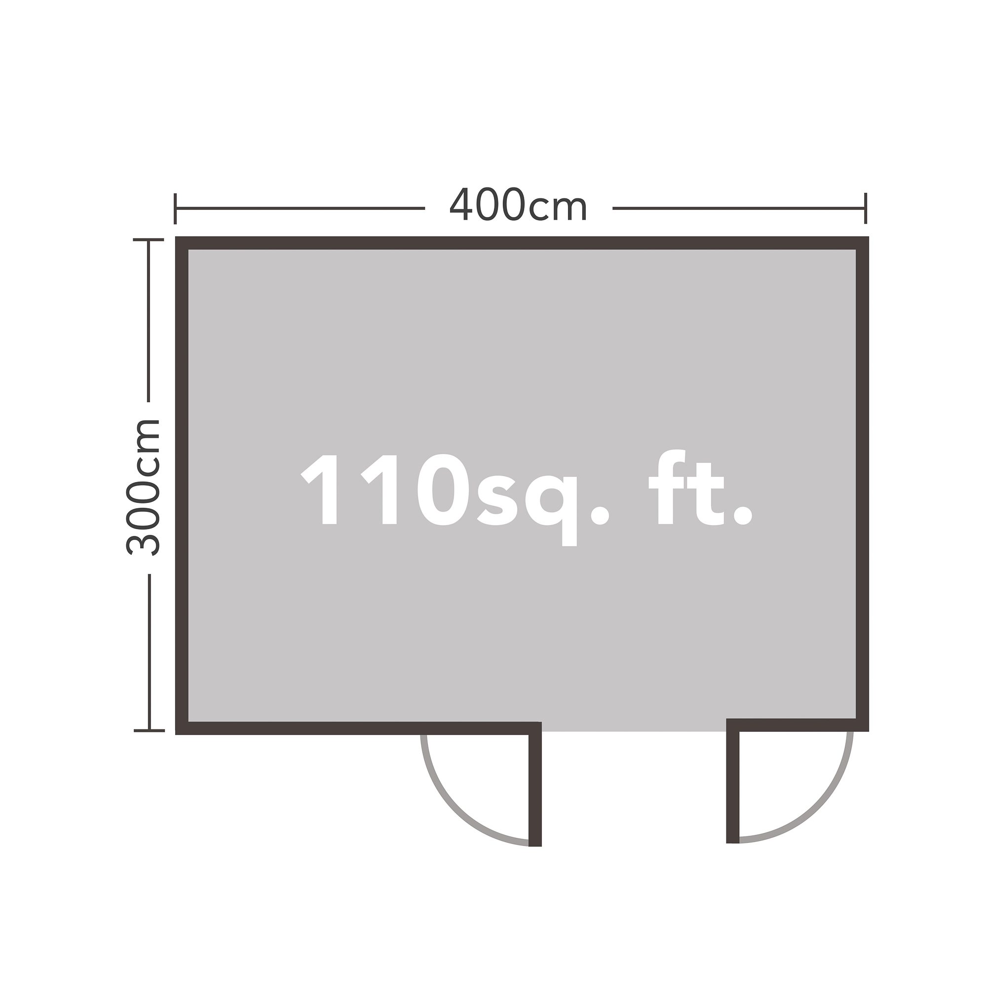 Forest Garden Chiltern 4x3 Toughened Glass Pent Loglap Solid Wood Cabin With Double Door 9 Forest Garden Chiltern 4x3 Toughened Glass Pent Loglap Solid Wood Cabin With Double Door - Image 7