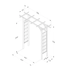 Forest Garden Classic Flat Top European Softwood Arch (H) 213cm X (W) 210cm -Outdoor Garden Shop forest garden classic flat top european softwood arch h 213cm x w 210cm5013053190166 01t