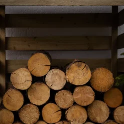 Forest Garden Compact Timber 3x3 Ft Pent Log Store -Outdoor Garden Shop forest garden compact timber 3x3 ft pent log store5013053189900 03i