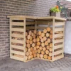 Forest Garden Corner Timber 4x4 Ft Log Store