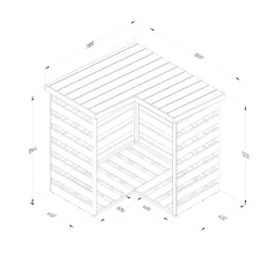 Forest Garden Corner Timber 4x4 Ft Log Store -Outdoor Garden Shop forest garden corner timber 4x4 ft log store5013053190005 01t