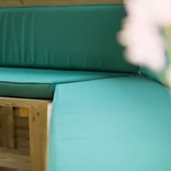 Forest Garden Furnished Cedar Roof Hexagonal Gazebo, (W)4900mm (D)4240mm (Green Cushion Included) -Outdoor Garden Shop forest garden furnished cedar roof hexagonal gazebo w 4900mm d 4240mm green cushion included 5013053172612 05i