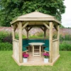 Forest Garden Furnished Hexagonal Gazebo, (W)3.3m (D)2.84m