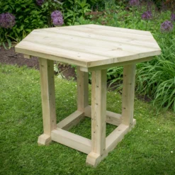 Forest Garden Furnished Hexagonal Gazebo, (W)3.78m (D)3.27m -Outdoor Garden Shop forest garden furnished hexagonal gazebo w 3 78m d 3 27m5013053172469 02i