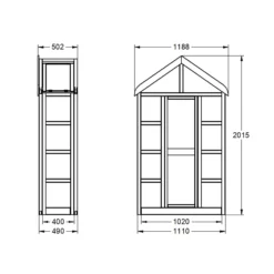 Forest Garden Georgian Wall Greenhouse With Auto Vent -Outdoor Garden Shop forest garden georgian wall greenhouse with auto vent5013053185087 01t bq