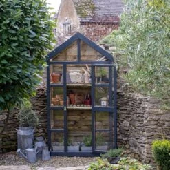 Forest Garden Georgian Wall Greenhouse With Auto Vent -Outdoor Garden Shop forest garden georgian wall greenhouse with auto vent5013053185087 04i bq