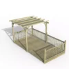 Forest Garden Grey Pergola & Decking Kit, X4 Post X4 Balustrade (H) 2.5m X (W) 5.2m - Canopy Included -Outdoor Garden Shop forest garden grey pergola decking kit x4 post x4 balustrade h 2 5m x w 5 2m canopy included5013053192795 01c