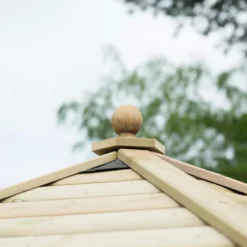 Forest Garden Hexagonal Gazebo With Timber Roof, (W)4.9m (D)4.24m -Outdoor Garden Shop forest garden hexagonal gazebo with timber roof w 4 9m d 4 24m5013053163443 05i