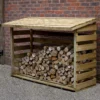 Forest Garden Large Timber 6x3 Ft Pent Log Store -Outdoor Garden Shop forest garden large timber 6x3 ft pent log store5013053189924 01i