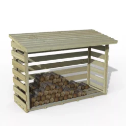 Forest Garden Large Timber 6x3 Ft Pent Log Store -Outdoor Garden Shop forest garden large timber 6x3 ft pent log store5013053189924 03c