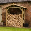 Forest Garden Large Timber 7x3 Ft Apex Wall Log Store -Outdoor Garden Shop forest garden large timber 7x3 ft apex wall log store5013053190760 01i