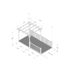 Forest Garden Natural Pergola & Decking Kit, X4 Post X3 Balustrade (H) 2.5m X (W) 5.2m -Outdoor Garden Shop forest garden natural pergola decking kit x4 post x3 balustrade h 2 5m x w 5 2m5013053192528 01t