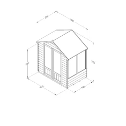Forest Garden Oakley 6x4 Apex Overlap Solid Wood Summer House With Double Door - Assembly Service Included -Outdoor Garden Shop forest garden oakley 6x4 apex overlap solid wood summer house with double door assembly service included5013053188439 01t bq