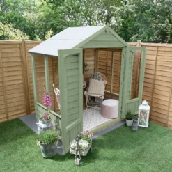 Forest Garden Oakley 6x4 Apex Overlap Solid Wood Summer House With Double Door (Base Included) 8 Forest Garden Oakley 6x4 Apex Overlap Solid Wood Summer House With Double Door (Base Included) -Outdoor Garden Shop forest garden oakley 6x4 apex overlap solid wood summer house with double door base included 5013053188446 02i bq