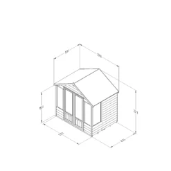Forest Garden Oakley 7x5 Apex Overlap Solid Wood Summer House With Double Door - Assembly Service Included -Outdoor Garden Shop forest garden oakley 7x5 apex overlap solid wood summer house with double door assembly service included5013053188477 01t bq