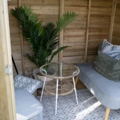 Forest Garden Oakley 7x5 Apex Overlap Solid Wood Summer House With Double Door (Base Included) - Assembly Service Included -Outdoor Garden Shop forest garden oakley 7x5 apex overlap solid wood summer house with double door base included assembly service included5013053188538 36c bq