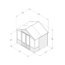 Forest Garden Oakley 8x6 Apex Overlap Solid Wood Summer House With Double Door -Outdoor Garden Shop forest garden oakley 8x6 apex overlap solid wood summer house with double door5013053188583 01t bq