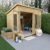 Forest Garden Oakley 8x6 Pent Overlap Solid Wood Summer House With Double Door - Assembly Service Included -Outdoor Garden Shop forest garden oakley 8x6 pent overlap solid wood summer house with double door assembly service included5013053188606 01i bq