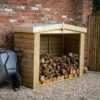 Forest Garden Overlap Timber 6x5 Ft Apex Log Store -Outdoor Garden Shop forest garden overlap timber 6x5 ft apex log store5013053189962 01i