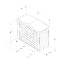 Forest Garden Overlap Timber 6x5 Ft Apex Log Store -Outdoor Garden Shop forest garden overlap timber 6x5 ft apex log store5013053189962 01t