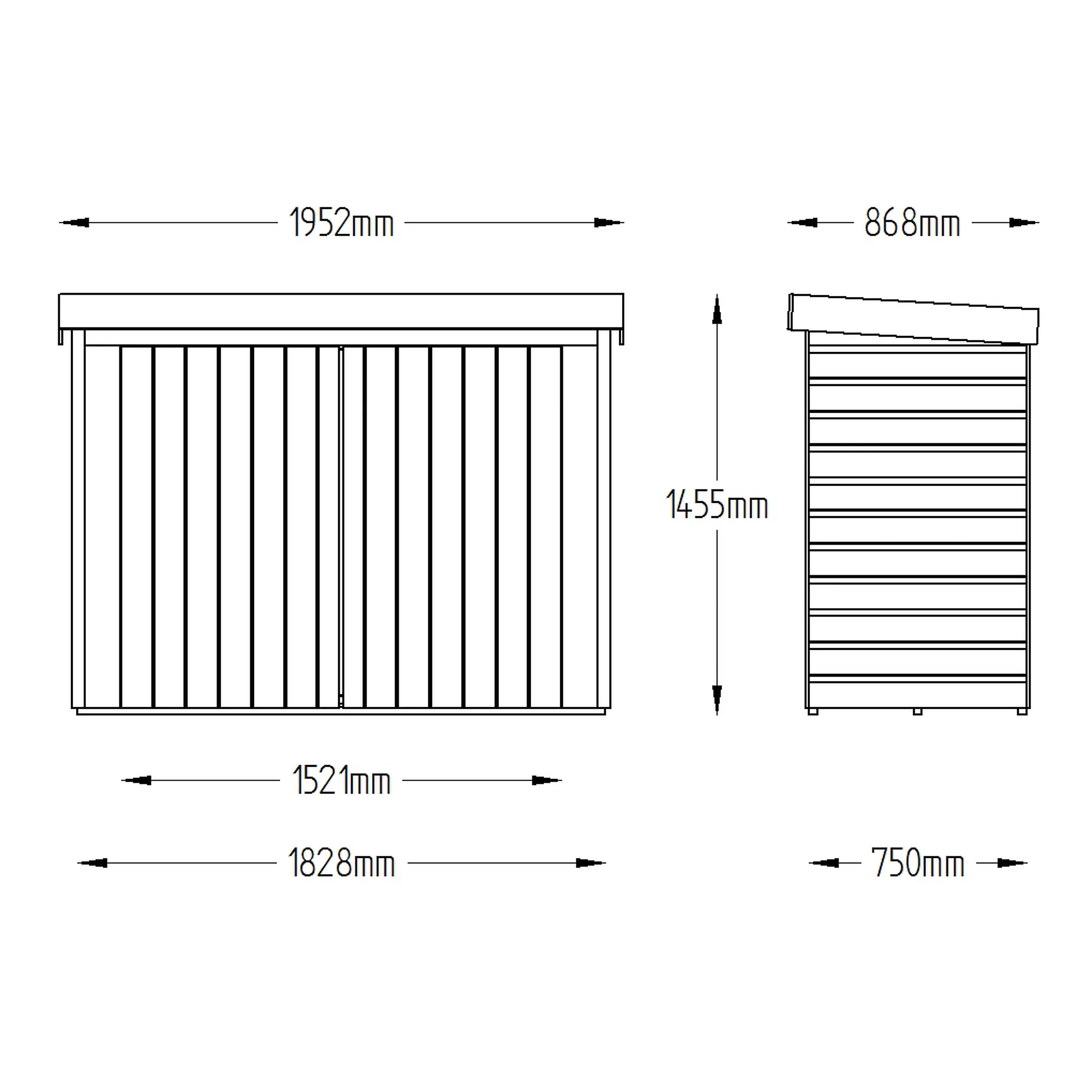 Forest Garden Shiplap Wooden 6x3 Pent Garden Storage 14 Forest Garden Shiplap Wooden 6x3 Pent Garden Storage - Image 12