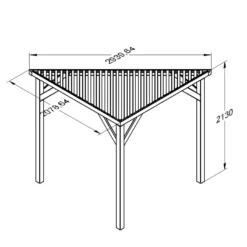 Forest Garden Slatted Corner Pergola, (H)2130mm (W)1470mm -Outdoor Garden Shop forest garden slatted corner pergola h 2130mm w 1470mm5013053183199 01t bq