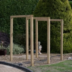 Forest Garden Sleeper European Softwood Arch (H) 240cm X (W) 160cm Set Of 3 -Outdoor Garden Shop forest garden sleeper european softwood arch h 240cm x w 160cm set of 35013053190081 04i