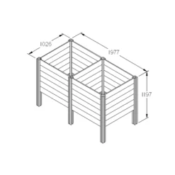 Forest Garden Slot Down Composter Extension Kit 650L -Outdoor Garden Shop forest garden slot down composter extension kit 650l5013053133545 01t