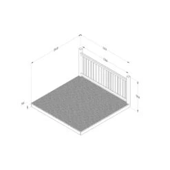 Forest Garden Softwood Decking Kit, X1 Balustrade (L) 1.31m X (W) 2.46m -Outdoor Garden Shop forest garden softwood decking kit x1 balustrade l 1 31m x w 2 46m5013053192313 01t
