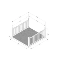Forest Garden Softwood Decking Kit, X2 Balustrade (L) 1.31m X (W) 2.46m -Outdoor Garden Shop forest garden softwood decking kit x2 balustrade l 1 31m x w 2 46m5013053192320 01t