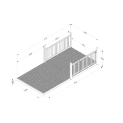 Front Page -Outdoor Garden Shop forest garden softwood decking kit x4 post x2 balustrade l 1 31m x w 4 91m5013053192399 01t