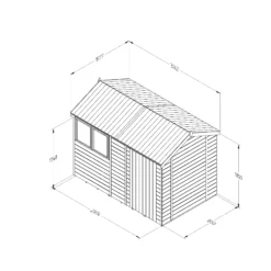 Forest Garden Timberdale 10x6 Ft Reverse Apex Tongue & Groove Wooden Shed With Floor (Base Included) -Outdoor Garden Shop forest garden timberdale 10x6 ft reverse apex tongue groove wooden shed with floor base included 5013053188972 01t bq