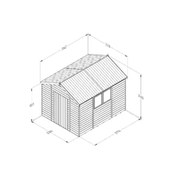 Forest Garden Timberdale 10x8 Ft Apex Tongue & Groove Wooden Shed With Floor -Outdoor Garden Shop forest garden timberdale 10x8 ft apex tongue groove wooden shed with floor5013053189054 01t bq