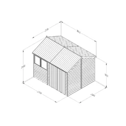 Forest Garden Timberdale 10x8 Ft Reverse Apex Tongue & Groove Wooden 2 Door Shed With Floor -Outdoor Garden Shop forest garden timberdale 10x8 ft reverse apex tongue groove wooden 2 door shed with floor5013053189016 01t bq