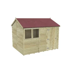 Forest Garden Timberdale 10x8 Ft Reverse Apex Tongue & Groove Wooden Shed With Floor -Outdoor Garden Shop forest garden timberdale 10x8 ft reverse apex tongue groove wooden shed with floor5013053189078 01c bq