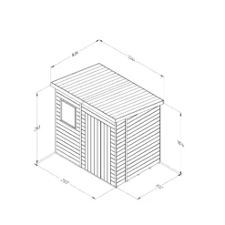 Forest Garden Timberdale 7x5 Ft Pent Tongue & Groove Wooden Shed With Floor -Outdoor Garden Shop forest garden timberdale 7x5 ft pent tongue groove wooden shed with floor5013053189191 01t bq