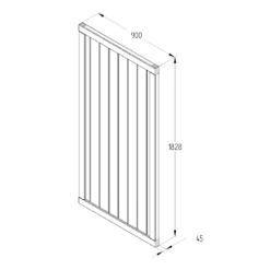 Forest Garden Tongue & Groove Wood Slatted Gate, (H)1.8m (W)0.9m -Outdoor Garden Shop forest garden tongue groove wood slatted gate h 1 8m w 0 9m5013053168028 04t bq