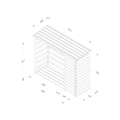Forest Garden Tool Store Timber 6x2 Ft Log Store -Outdoor Garden Shop forest garden tool store timber 6x2 ft log store5013053190029 01t