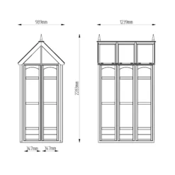 Forest Garden Victorian Walk Around 4x3 Greenhouse With Auto Vent -Outdoor Garden Shop forest garden victorian walk around 4x3 greenhouse with auto vent5013053176368 01t