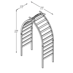 Forest Garden Whitby Softwood Arch -Outdoor Garden Shop forest garden whitby softwood arch5013053160220 01t