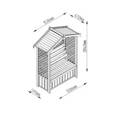 Forest Lyon Lattice Arbour, (H)2000mm (W)1560mm (D)670mm - Assembly Required 13 Forest Lyon Lattice Arbour, (H)2000mm (W)1560mm (D)670mm - Assembly Required -Outdoor Garden Shop forest lyon lattice arbour h 2000mm w 1560mm d 670mm assembly required5013053154694 01t