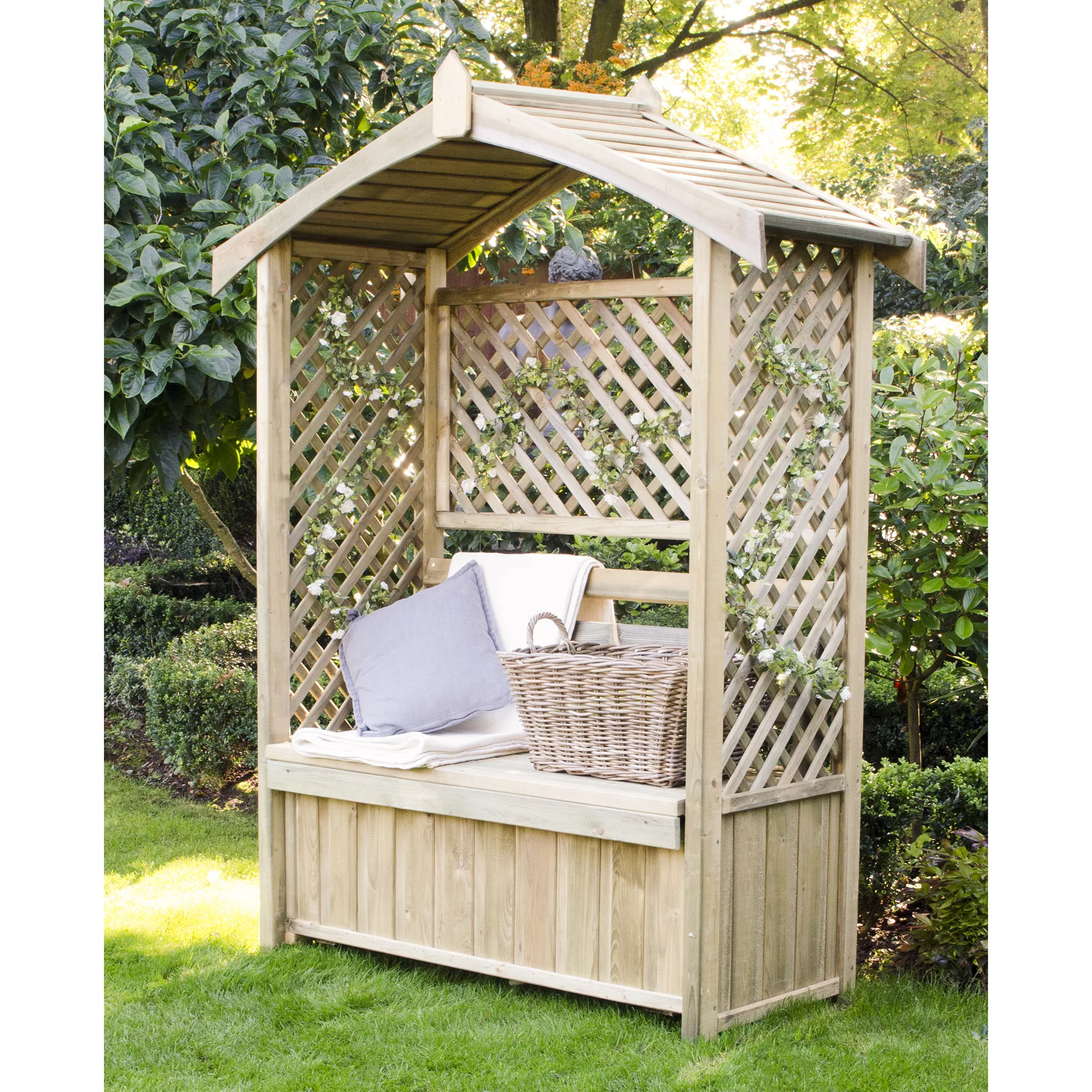 Forest Lyon Lattice Arbour, (H)2000mm (W)1560mm (D)670mm - Assembly Required 6 Forest Lyon Lattice Arbour, (H)2000mm (W)1560mm (D)670mm - Assembly Required - Image 4