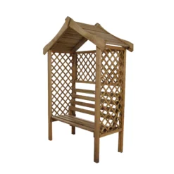 Forest Parisienne Arbour, (H)2120mm (W)1540mm (D)660mm - Assembly Required -Outdoor Garden Shop forest parisienne arbour h 2120mm w 1540mm d 660mm assembly required5013053135952 01c bq