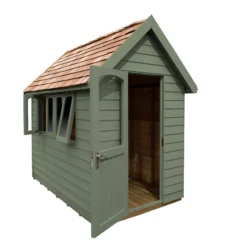 Forest Retreat 8x5 Apex Pressure Treated Overlap Green Shed With Floor - Assembly Service Included -Outdoor Garden Shop forest retreat 8x5 apex pressure treated overlap green shed with floor assembly service included5013053176344 02c bq