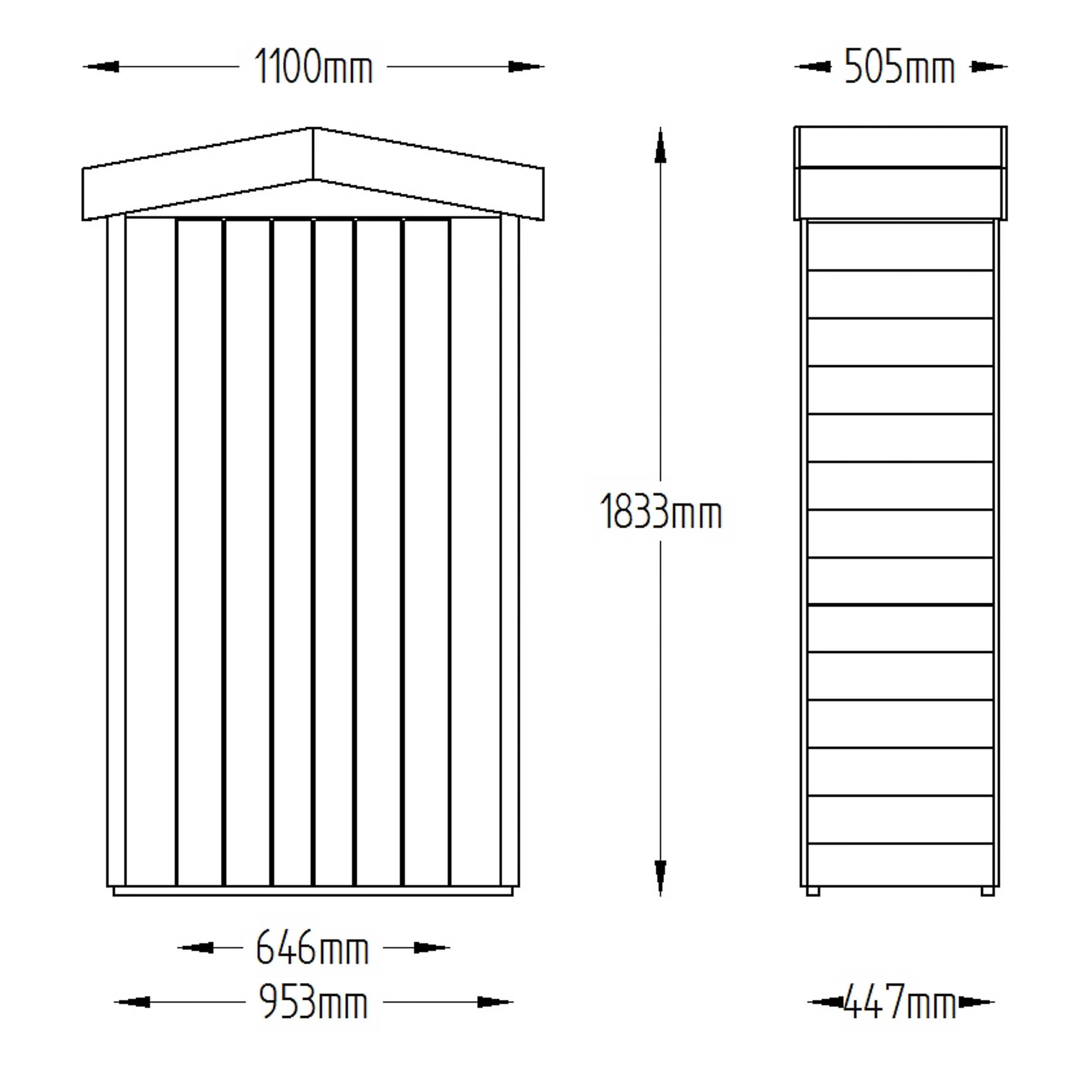 Forest Tall Tongue & Groove 3.6x1.6 Apex Garden Storage 750L 15 Forest Tall Tongue & Groove 3.6x1.6 Apex Garden Storage 750L - Image 13