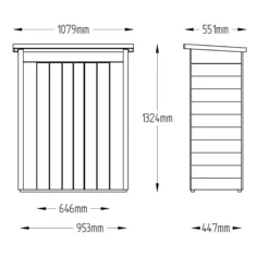 Forest Tongue & Groove 3.5x2 Pent Garden Storage 600L -Outdoor Garden Shop forest tongue groove 3 5x2 pent garden storage 600l5013053163122 01t bq