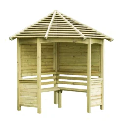 Forest Venetian Corner Arbour, (H)2500mm (W)2330mm (D)1610mm - Assembly Required -Outdoor Garden Shop forest venetian corner arbour h 2500mm w 2330mm d 1610mm assembly required5013053139745 01c