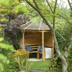 Forest Venetian Corner Arbour, (H)2500mm (W)2330mm (D)1610mm - Assembly Required -Outdoor Garden Shop forest venetian corner arbour h 2500mm w 2330mm d 1610mm assembly required5013053139745 04i